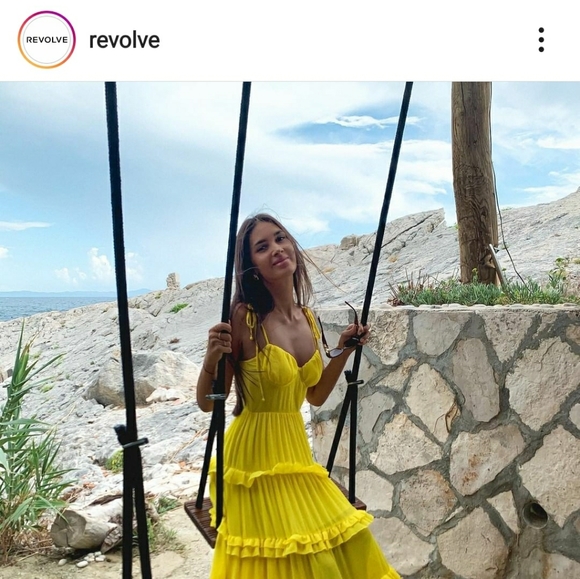 Popular Yellow Free People Embroidered Tie-Dye Set - Picture 8 of 9